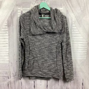 Bench Marbled Gray Sweater Cowl Neck S